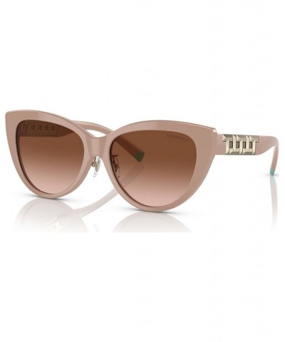 Women's Low Bridge Fit Sunglasses TF4196F56-Y Solid Nude $90.64 Womens